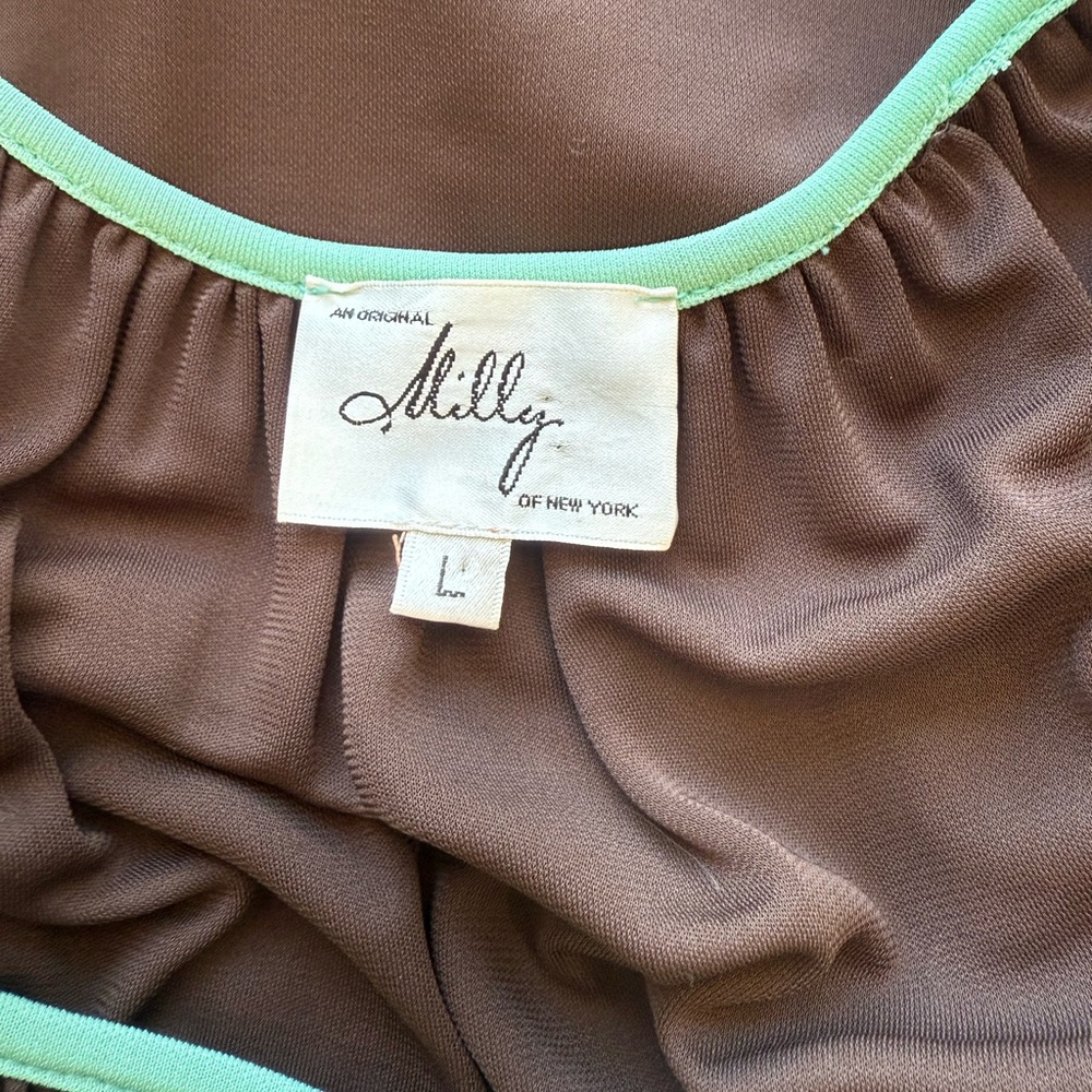 Original Vintage Milly of New York Y2K Retro Inspired Belted Dress - Picture 4 of 9